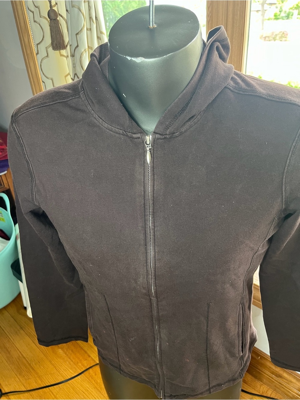 Willi Smith Chocolate Brown Hoodie Zipper Closure adult large